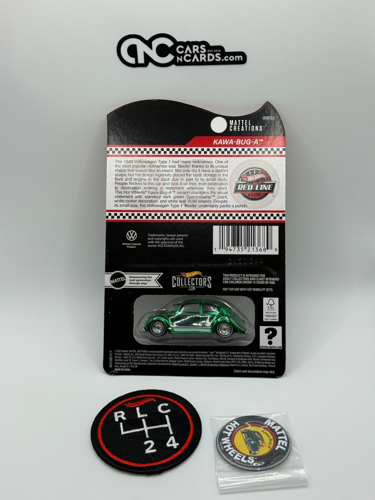 2024 Hot Wheels RLC Club Car Volkswagen Kawa-Bug-A With Patch/Pin & Protector