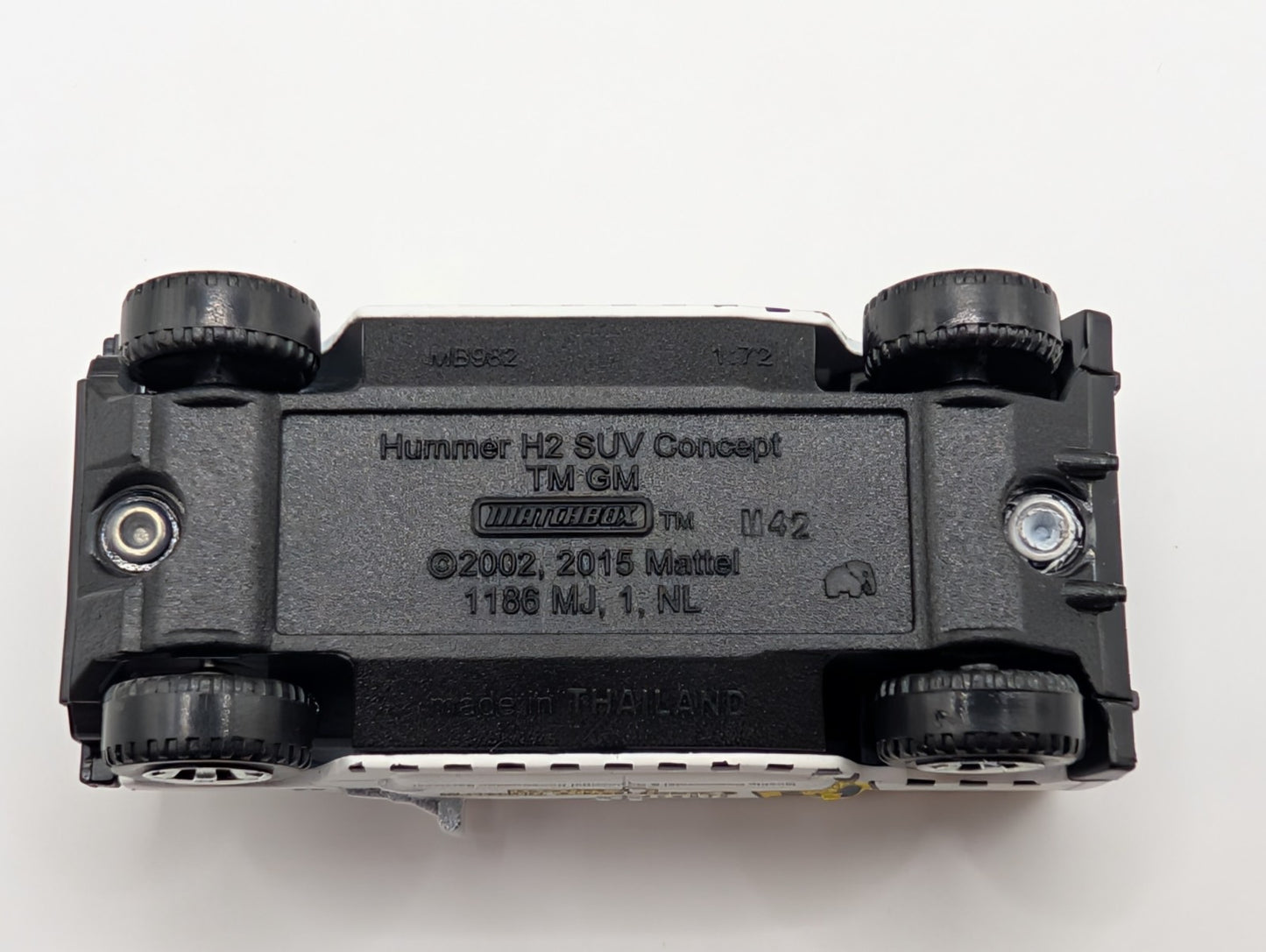 Matchbox '02 Hummer H2 SUV Concept White LOOSE