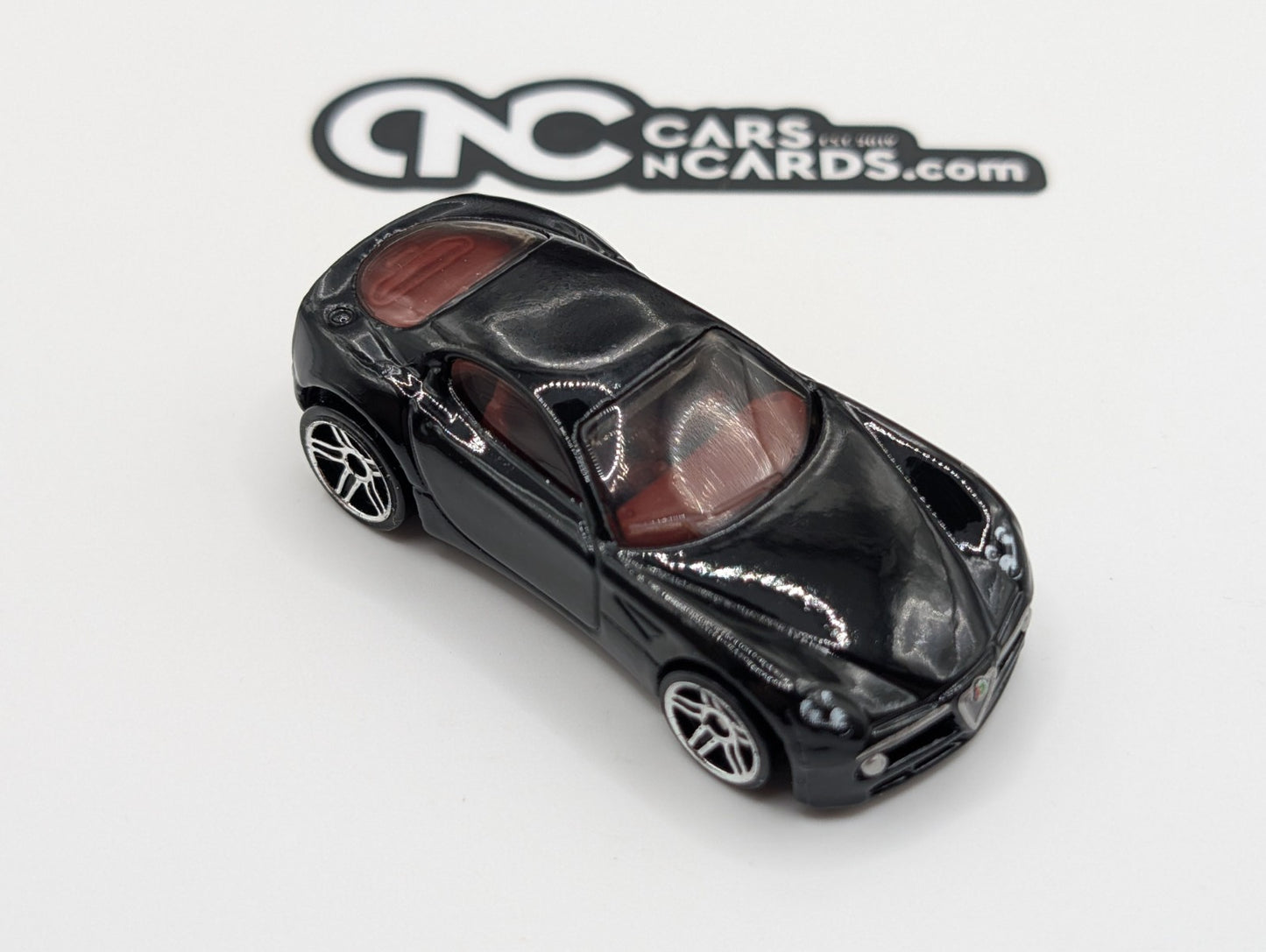 2014 Hot Wheels Nightburnerz Alfa Romeo 8C Competizione Black LOOSE