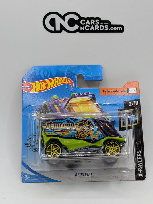 Hot Wheels X-Raycers 2/10 Aero Pod Short Card (Card Damage)