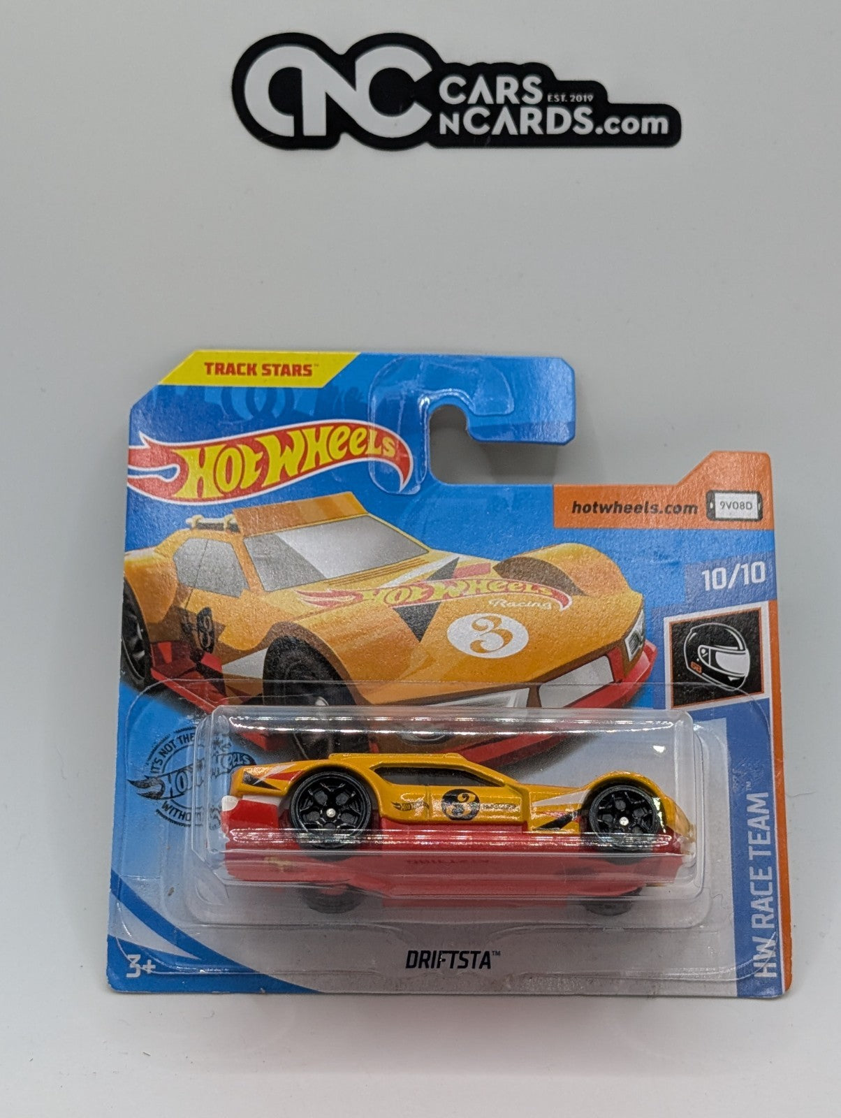 Hot Wheels HW Race Day 10/10 Driftsta Yellow 197/250 Short Card (Soft Corners)