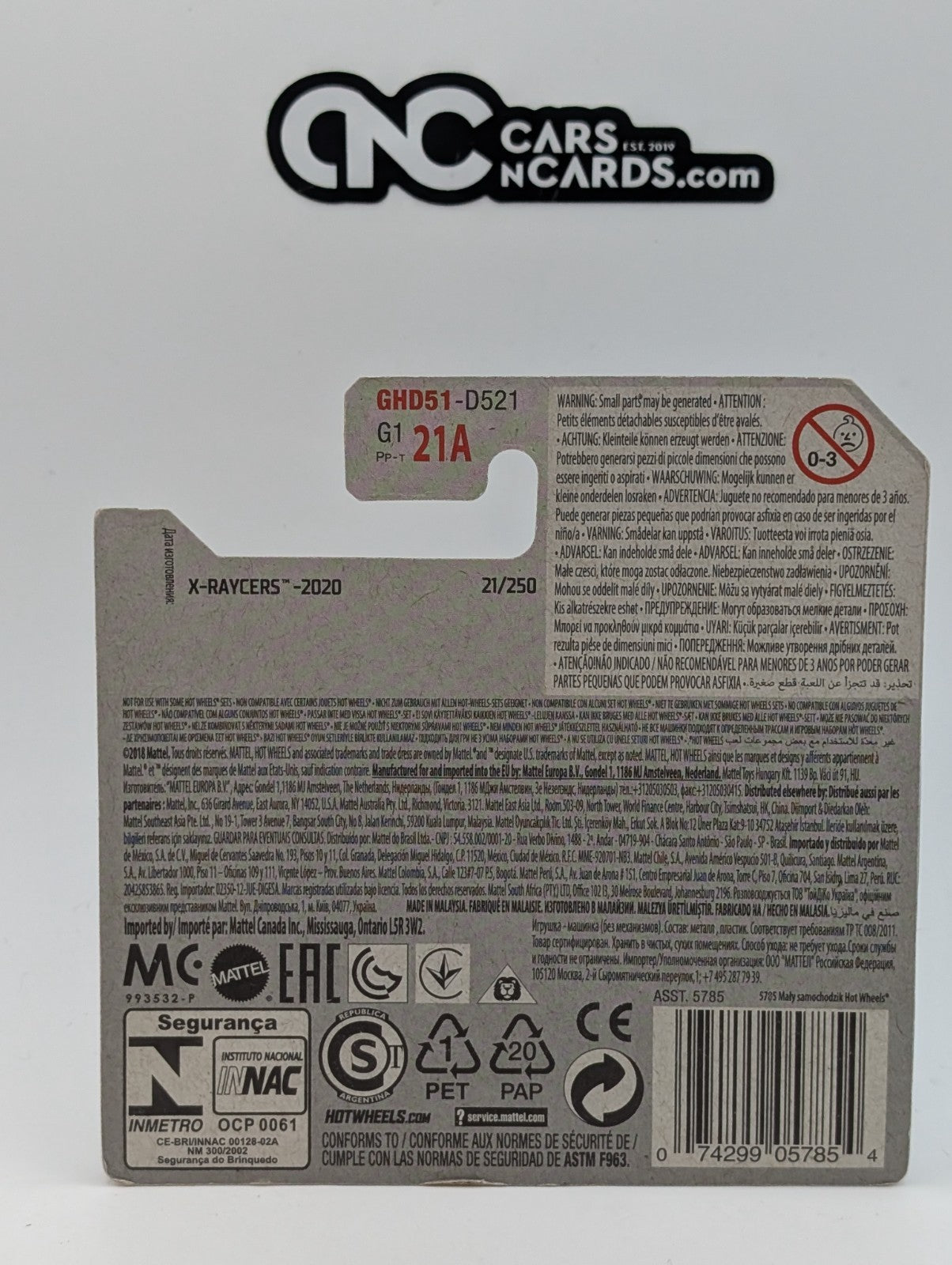 Hot Wheels X-Raycers 2/10 Aero Pod Short Card (Card Damage)