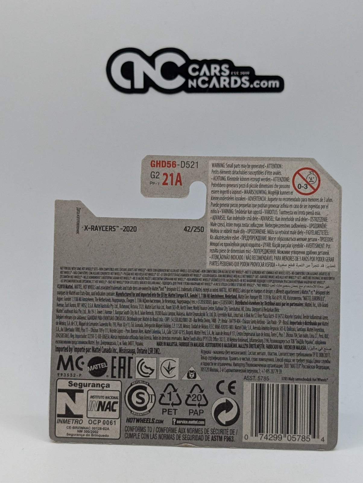 Hot Wheels X-Raycers 7/10 Pedal De Metal 42/250 Short Card (Card Damage)