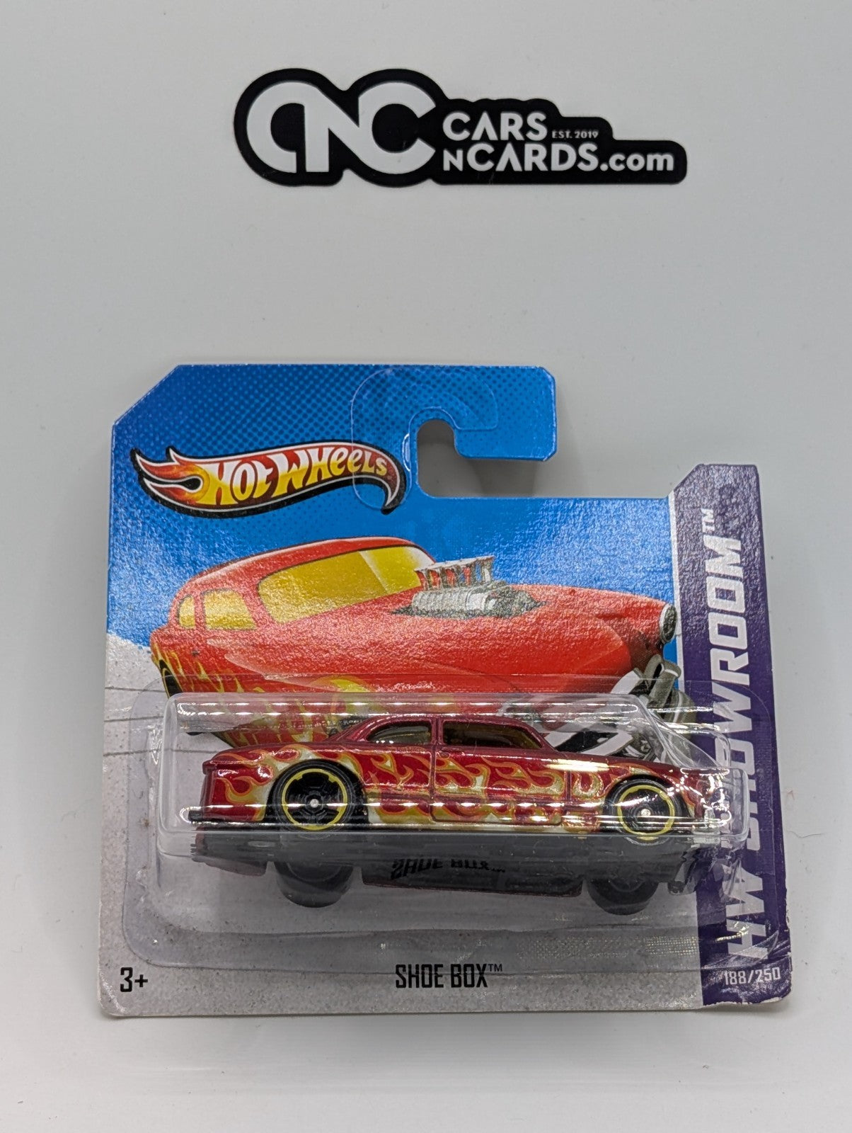 Hot Wheels HW Showroom Shoe Box Red 188/250 Short Card (Card Damage)
