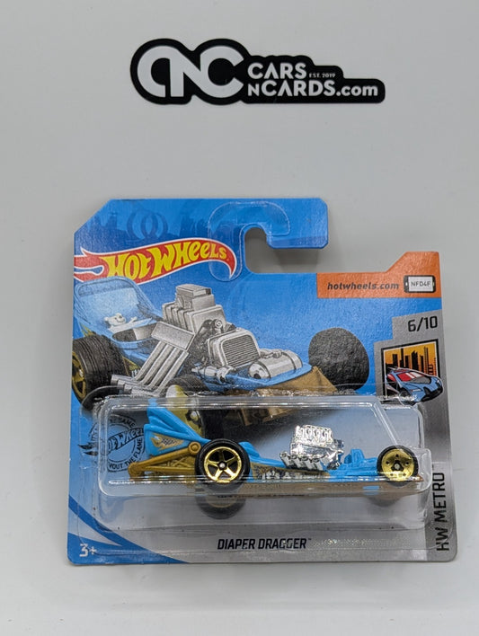 Hot Wheels HW Metro Diaper Dragger Blue Short Card (Card Damage)