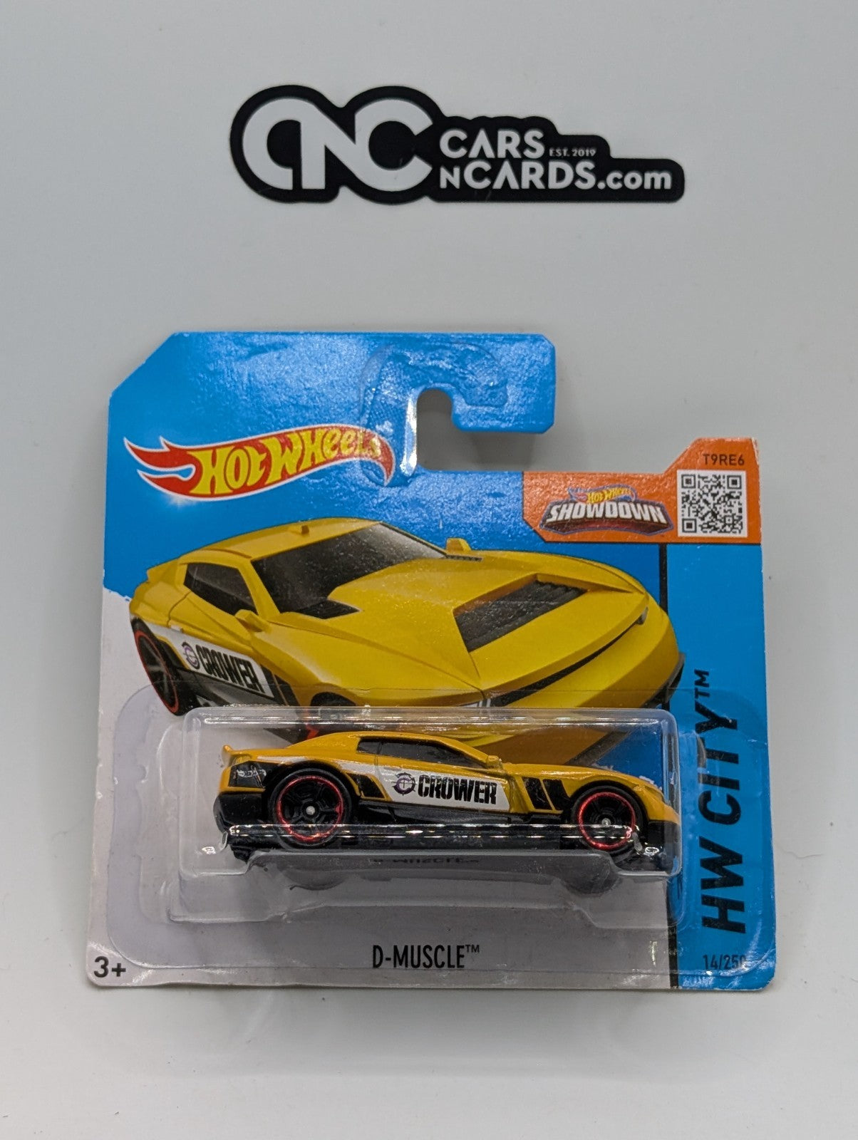 Hot Wheels HW City D-Muscle Yellow Short Card (Card Damage)