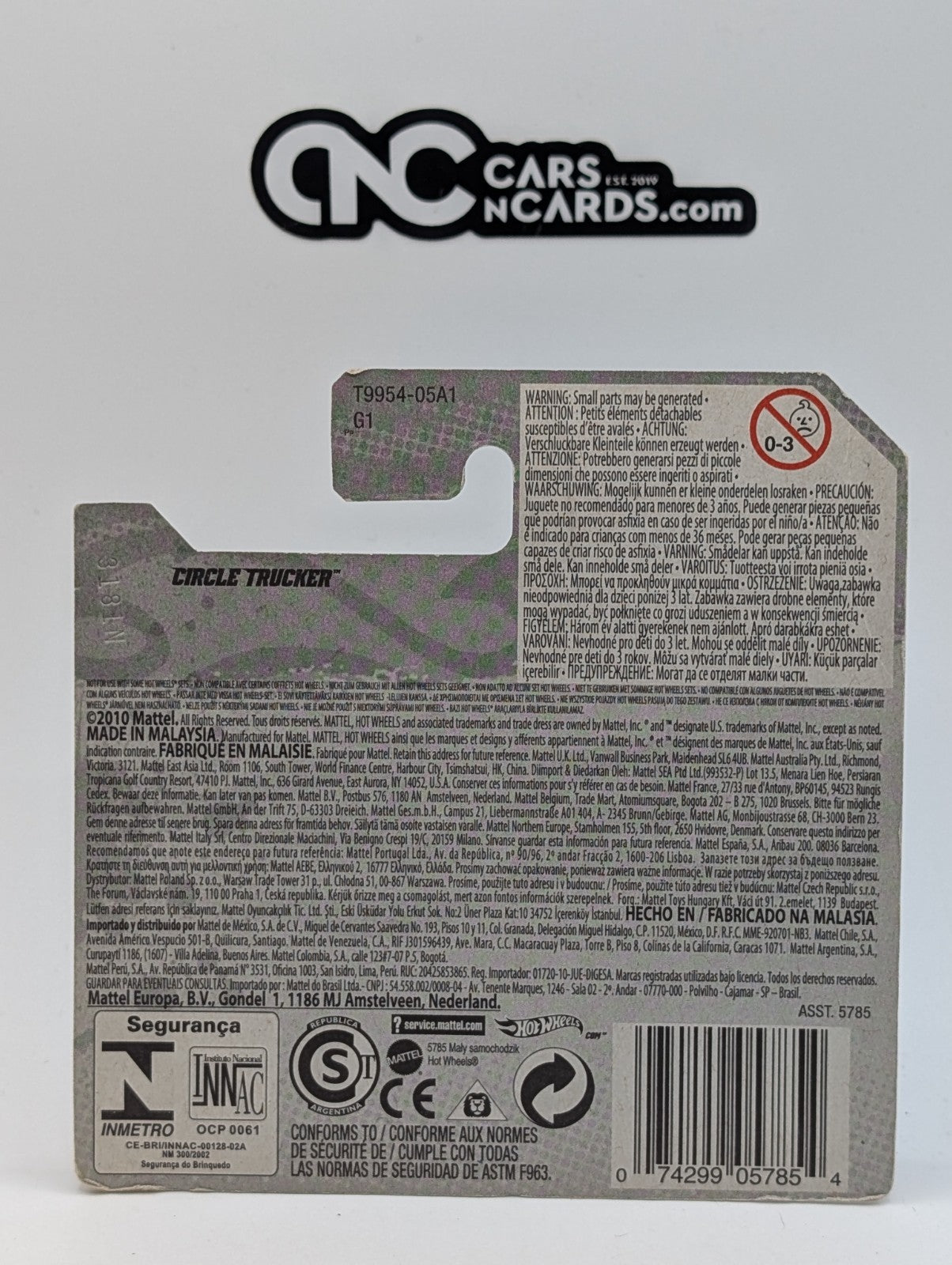 2011 Hot Wheels HW Premiere Circle Trucker 46/244 Short Card (Card Damage)