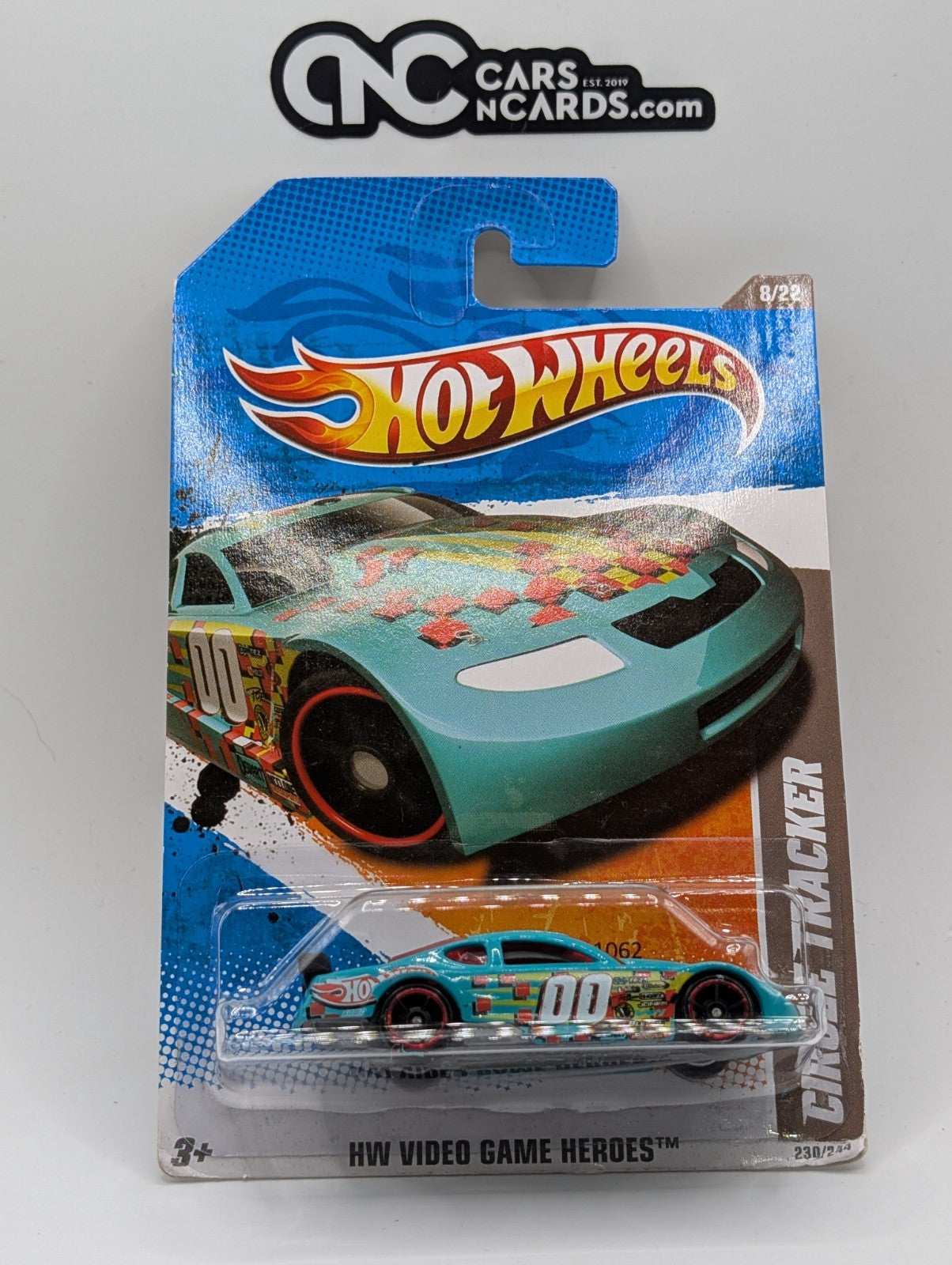 Hot Wheels Video Games Circle Tracker Blue 230/244 (Card Damage)