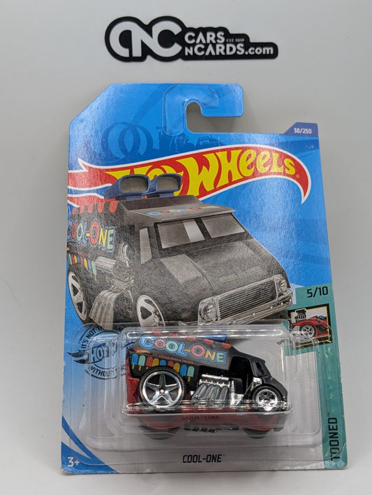 Hot Wheels Tooned 5/10 Cool One Black 38/250 (Card Damage)