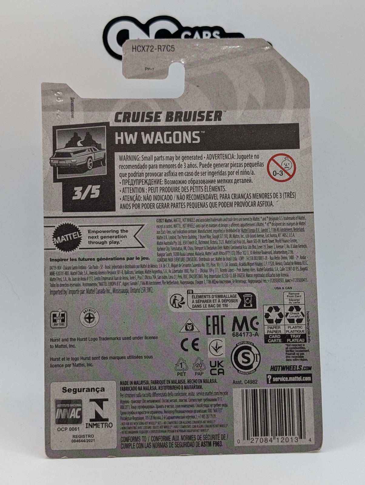 Hot Wheels HW Wagons 3/5 Cruise Bruiser White 201/250 (Soft Corners)
