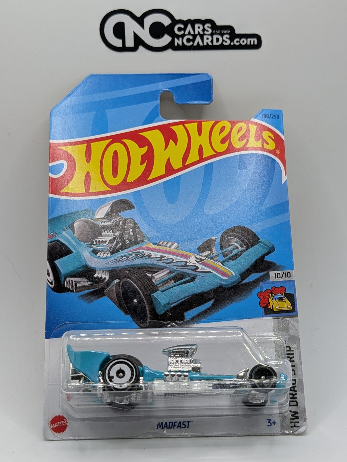 Hot Wheels HW Drag Strip 10/10 Madfast Blue TH 198/250 (Card Damage)