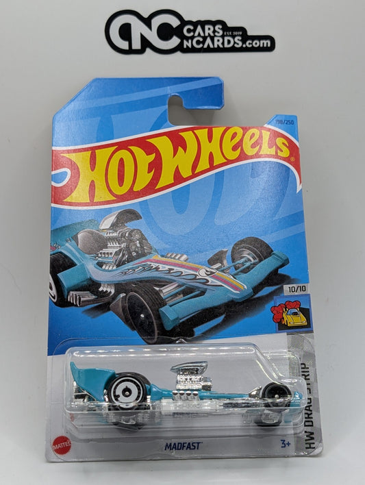 Hot Wheels HW Drag Strip 10/10 Madfast Blue TH 198/250 (Card Damage)