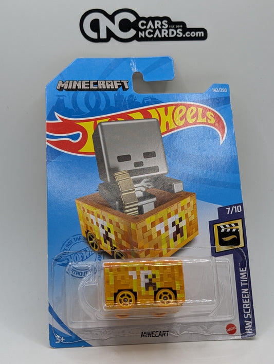 Hot Wheels HW Screen Time 7/10 Minecart 142/250 (Card Damage)