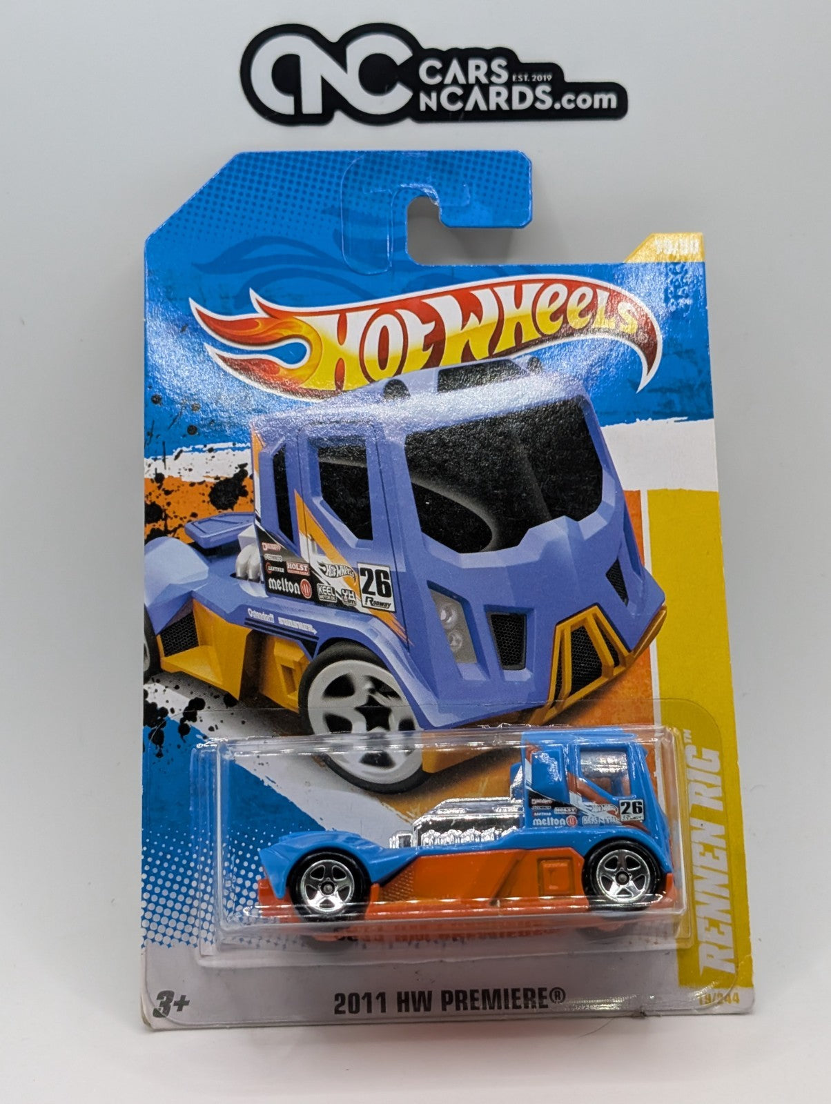 2011 Hot Wheels HW Premiere Rennen Rig (Card Damage)