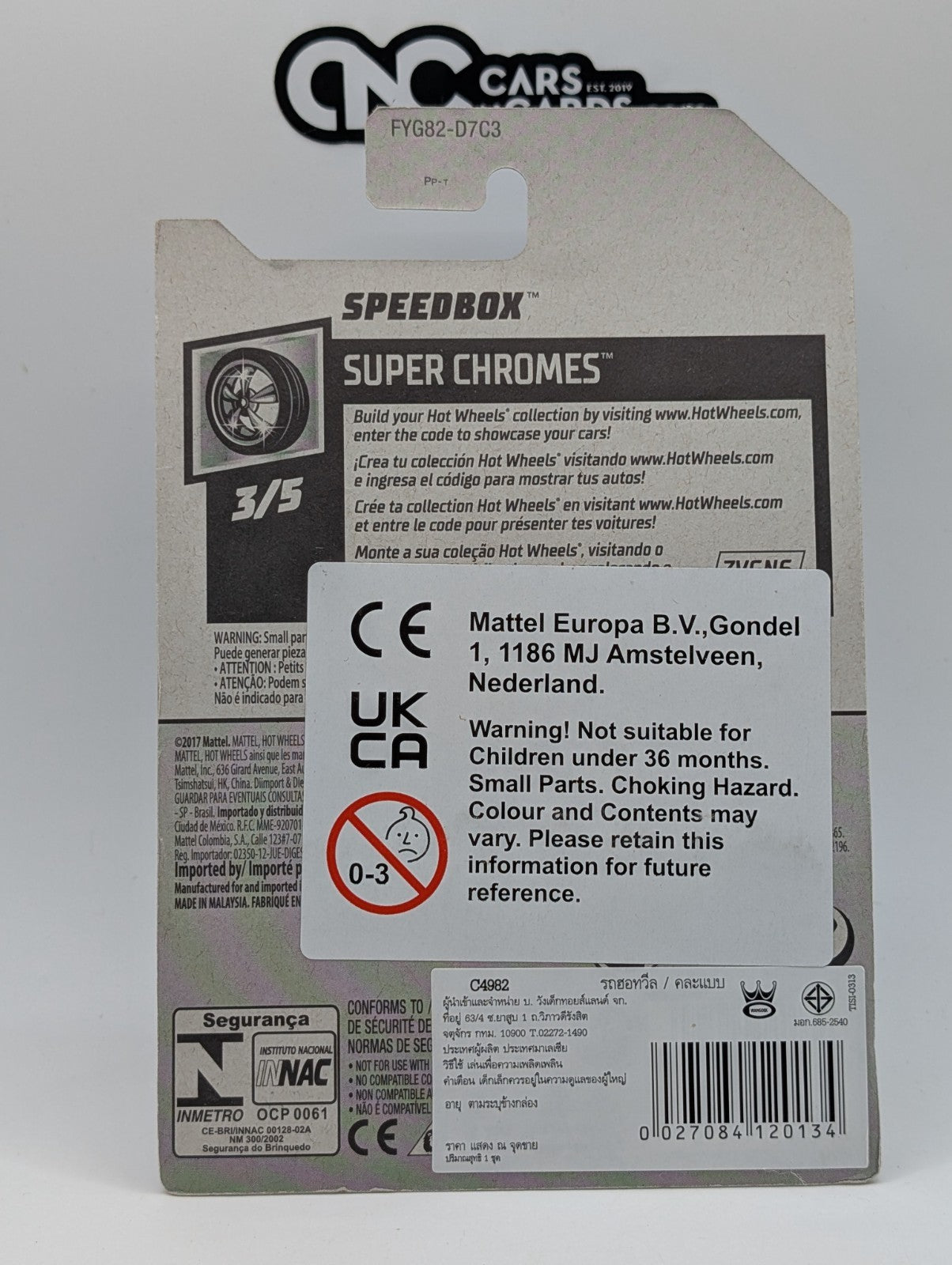 Hot Wheels Super Chromes 3/5 Speedbox 22/250 (Soft Corners)