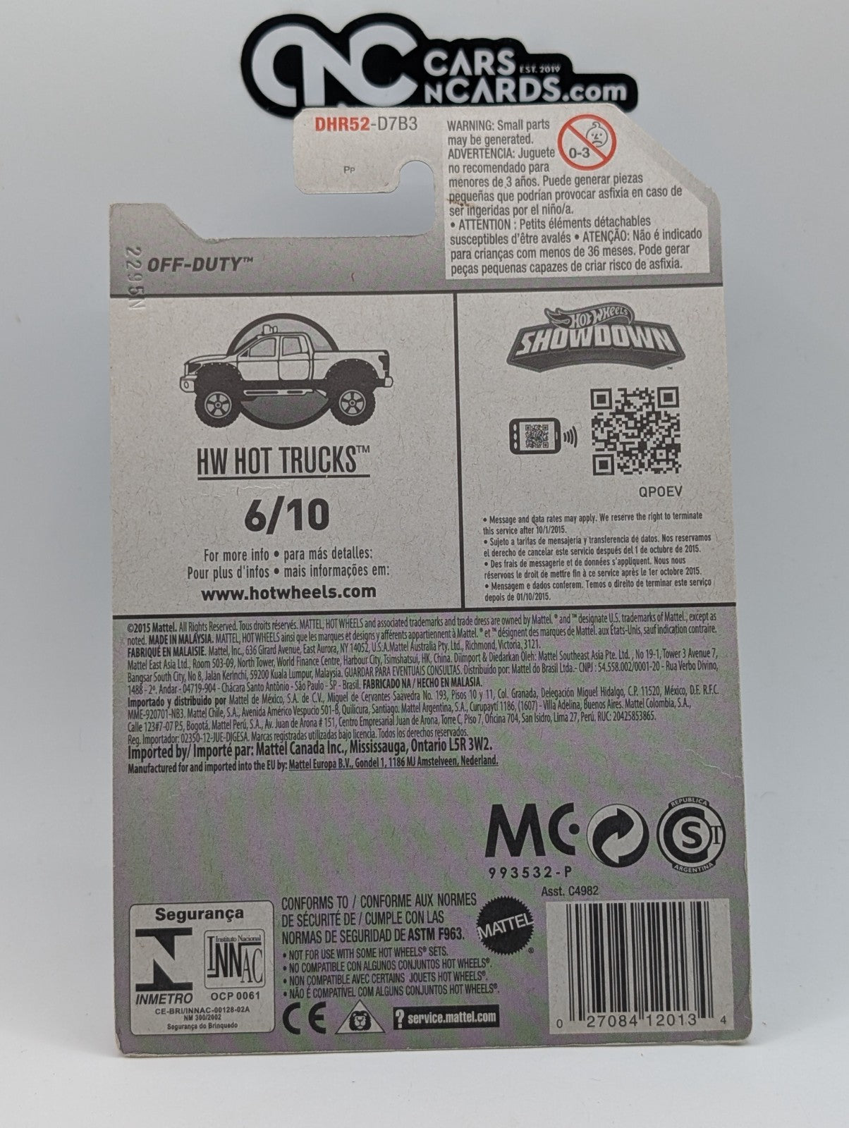 Hot Wheels HW Hot Trucks 6/10 Off Duty 146/250 (Soft Corners)