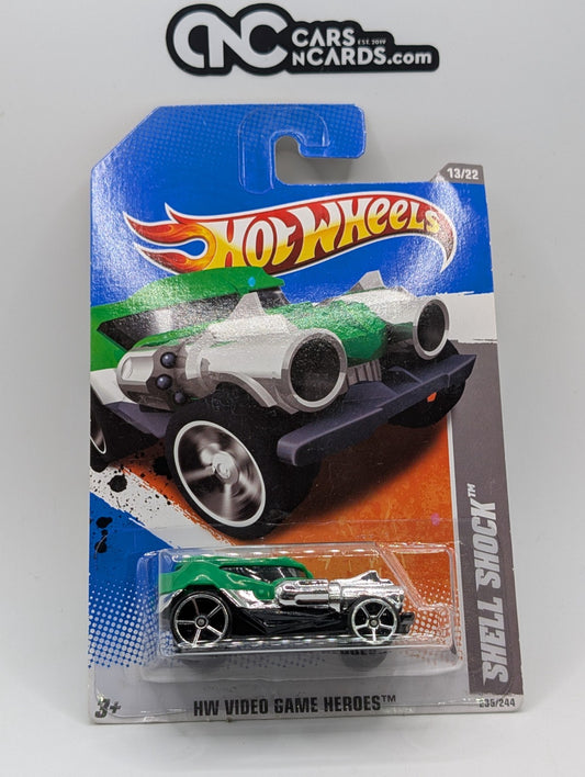Hot Wheels HW Video Games Shell Shock Green 235/244 (Card Damage)