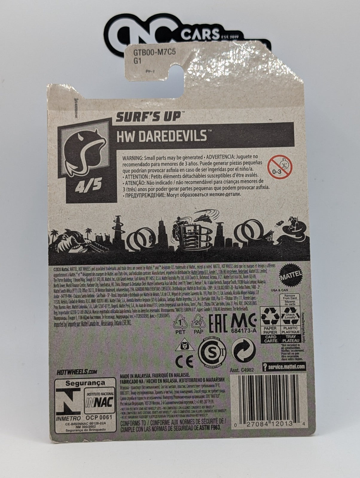 Hot Wheels HW Daredevils 4/5 Surf's Up 97/250 (Card Damage)