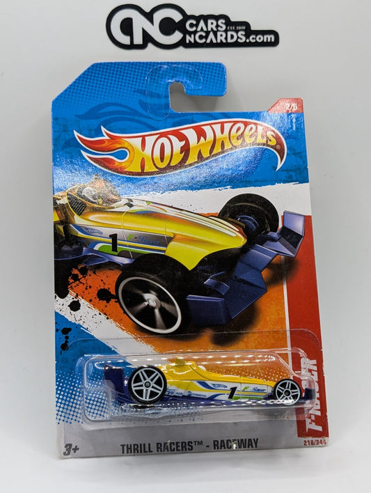 Hot Wheels Thrill Racers F-Racer Yellow 218/244 (Card Damage)