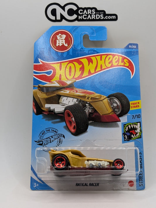 Hot Wheels Street Beasts 7/10 Ratical Racer Gold 91/250 (Soft Corners)
