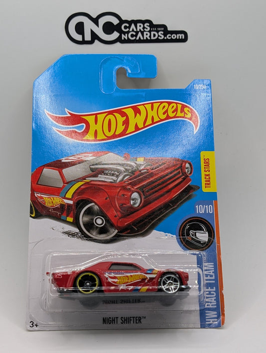 Hot Wheels HW Race Team 10/10 Night Shifter Red 10/250 (Card Damage)
