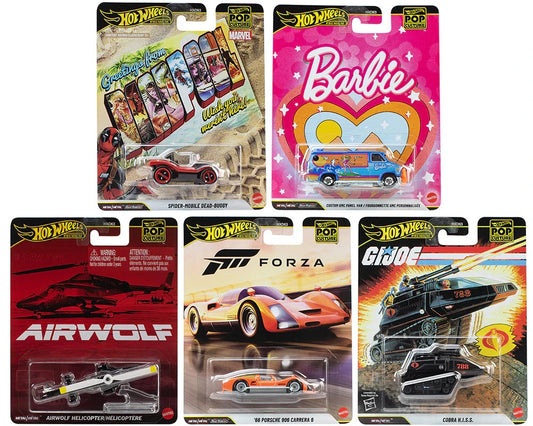2026 Hot Wheels 1:64 Pop Culture Q Case Assortment Set of 5 Cars