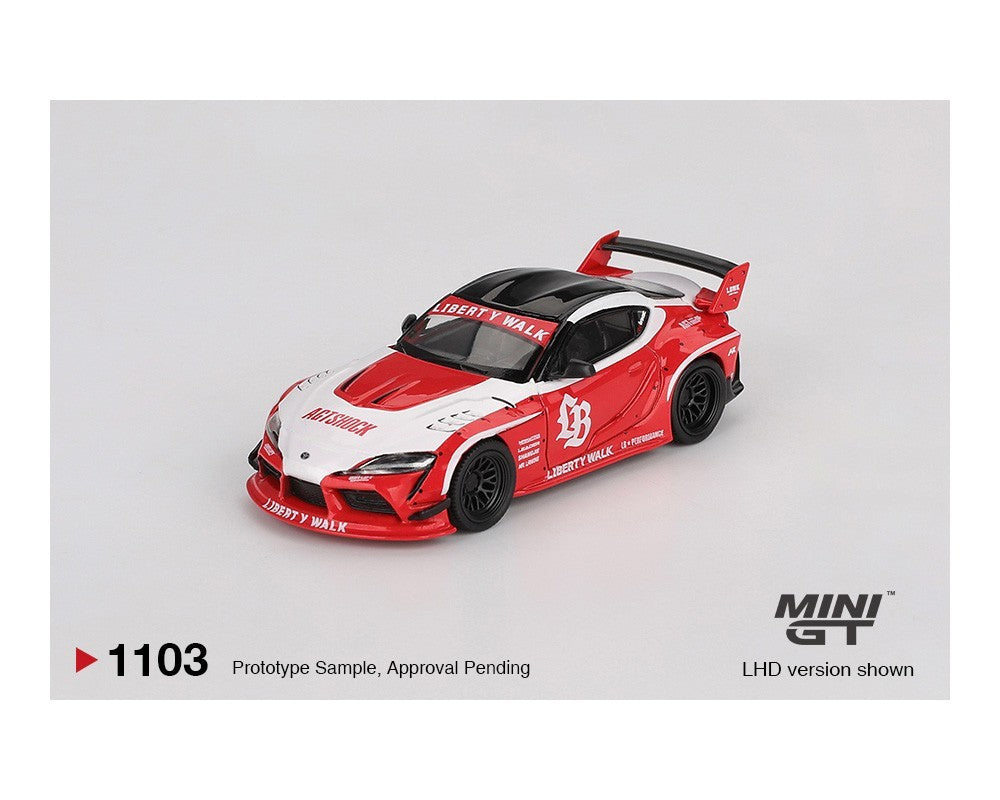Mini GT 1:64 LB WORKS Liberty Walk Toyota GR Supra – Red/White