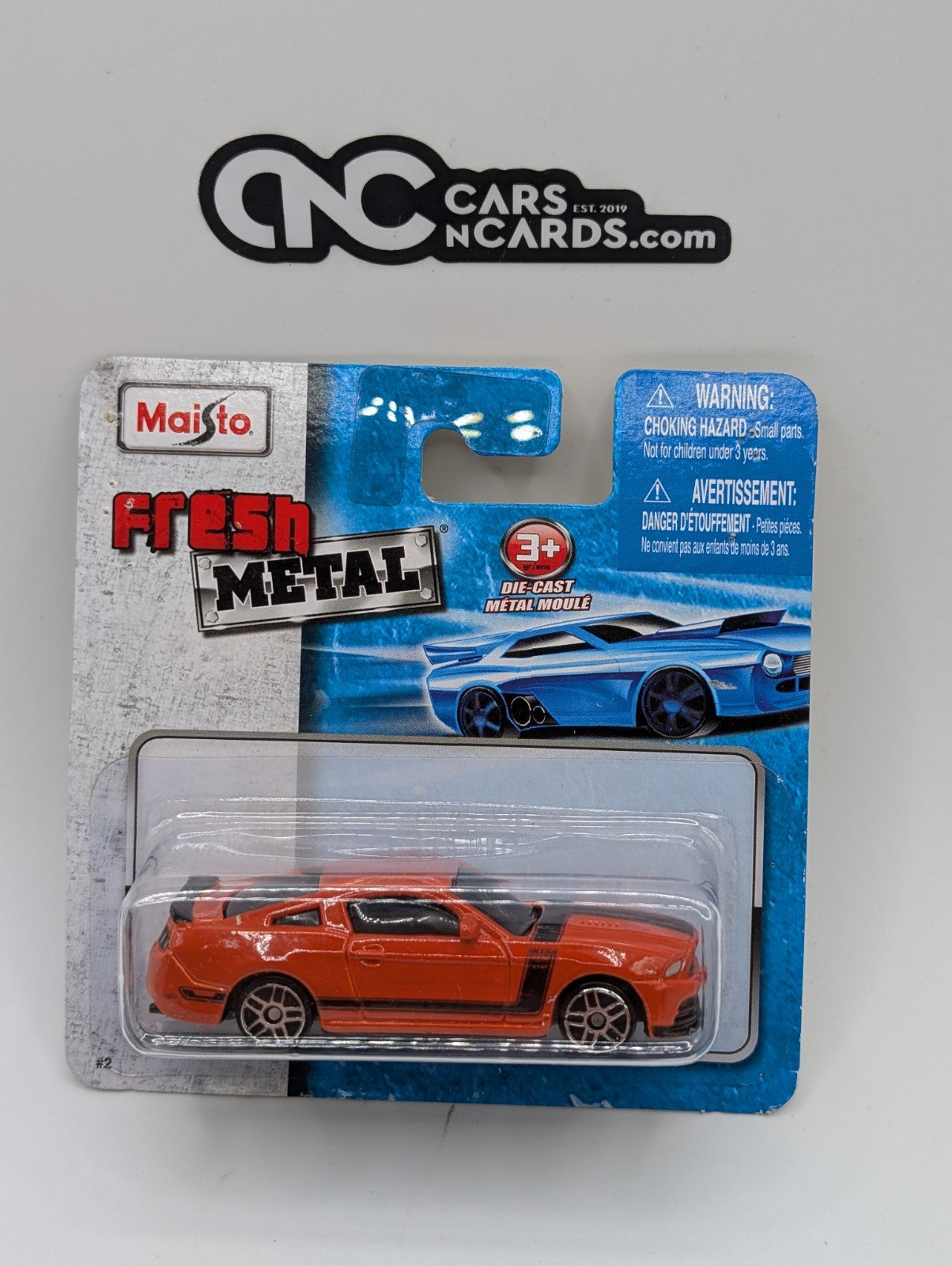 Maisto Fresh Metal Ford Mustang Boss 302 Orange 1/64 Diecast (Card Damage)