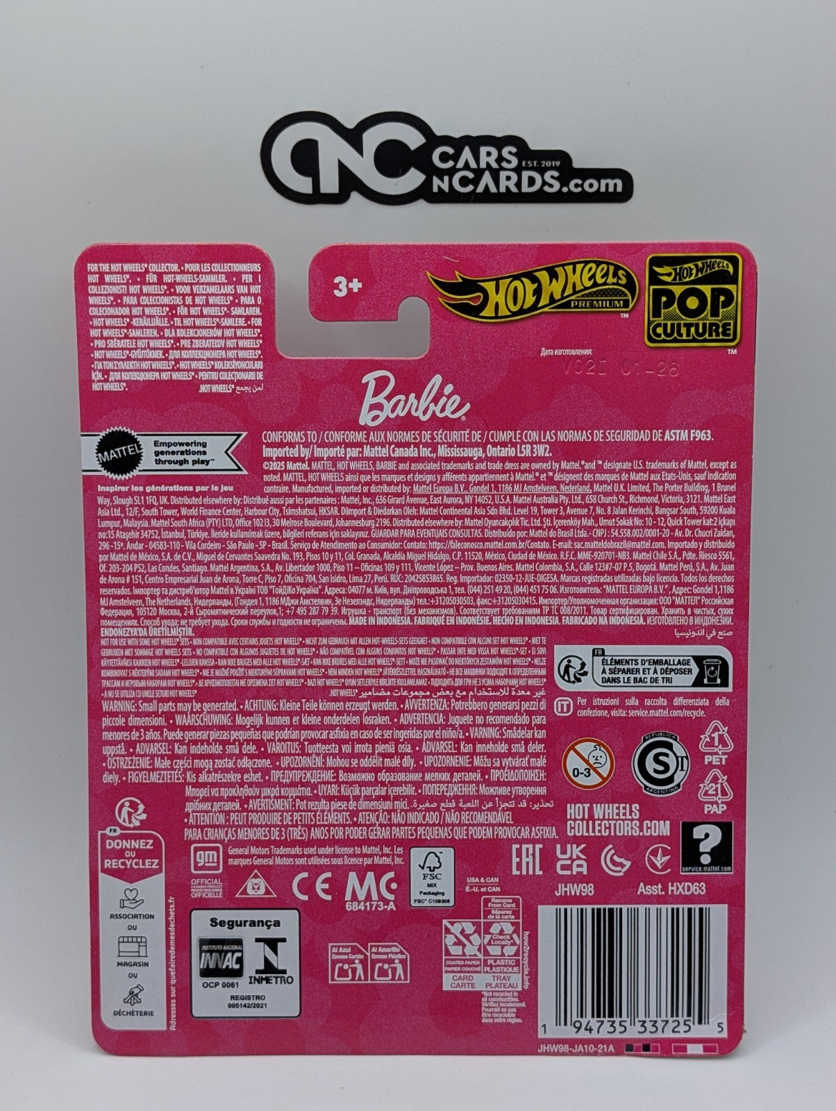 2026 Hot Wheels Premium Pop Culture Barbie Custom GMC Panel Van