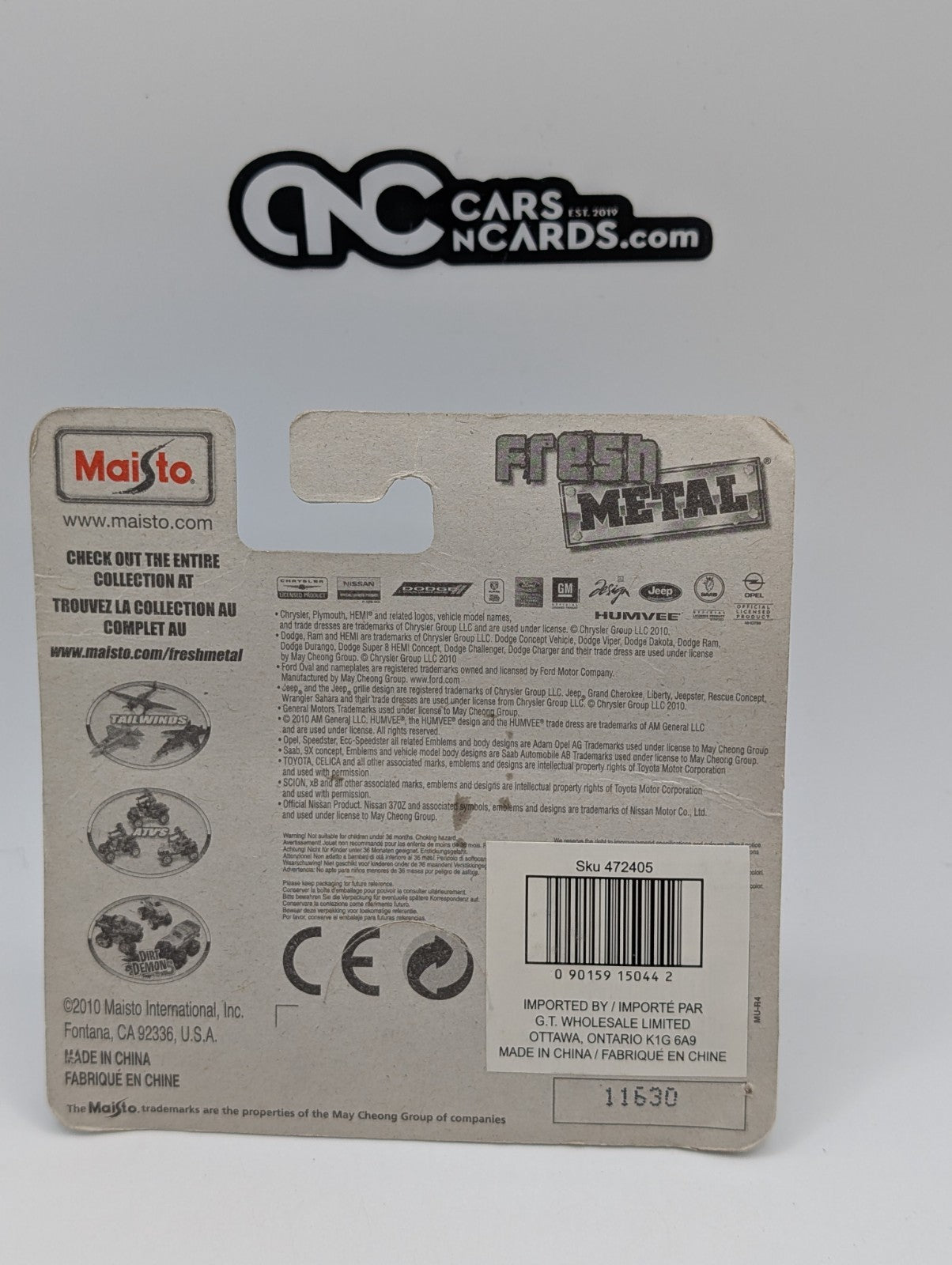Maisto Fresh Metal 2006 Chevrolet Camaro Concept 1/64 Diecast (Card Damage)