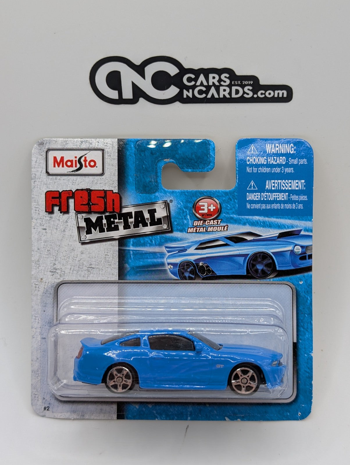 Maisto Fresh Metal 2015 Ford Mustang GT Blue 1/64 Diecast (Soft Corners)