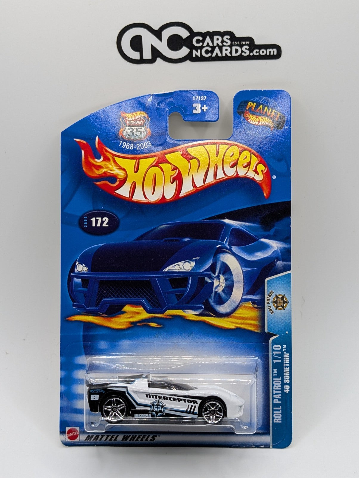 2003 Hot Wheels Roll Patrol 1/10 40 Somethin' White #172 (Soft Corners)