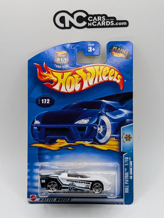 2003 Hot Wheels Roll Patrol 1/10 40 Somethin' White #172 (Soft Corners)
