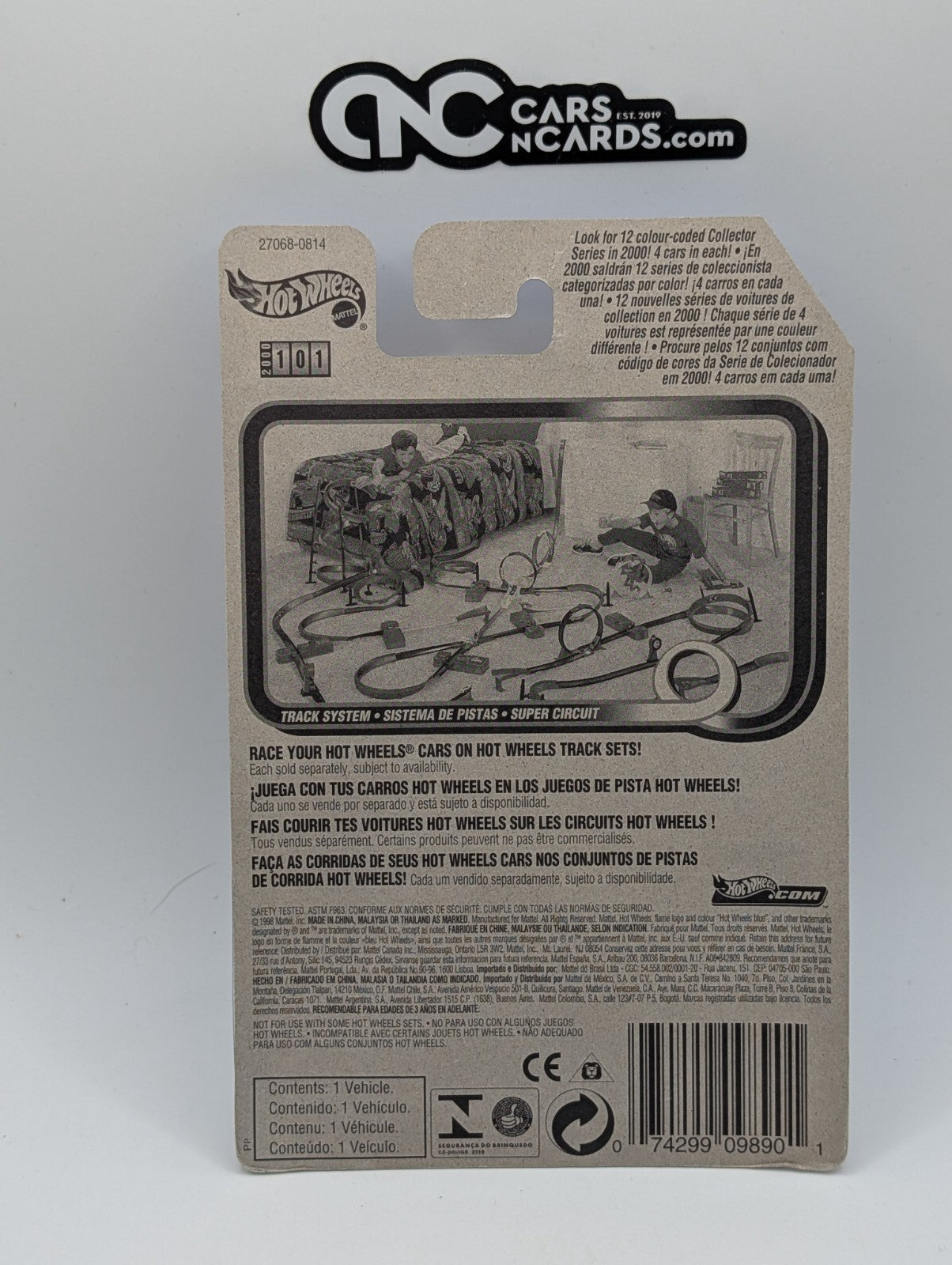 2000 Hot Wheels Hot Seat Blue 27068 (Card Damage)