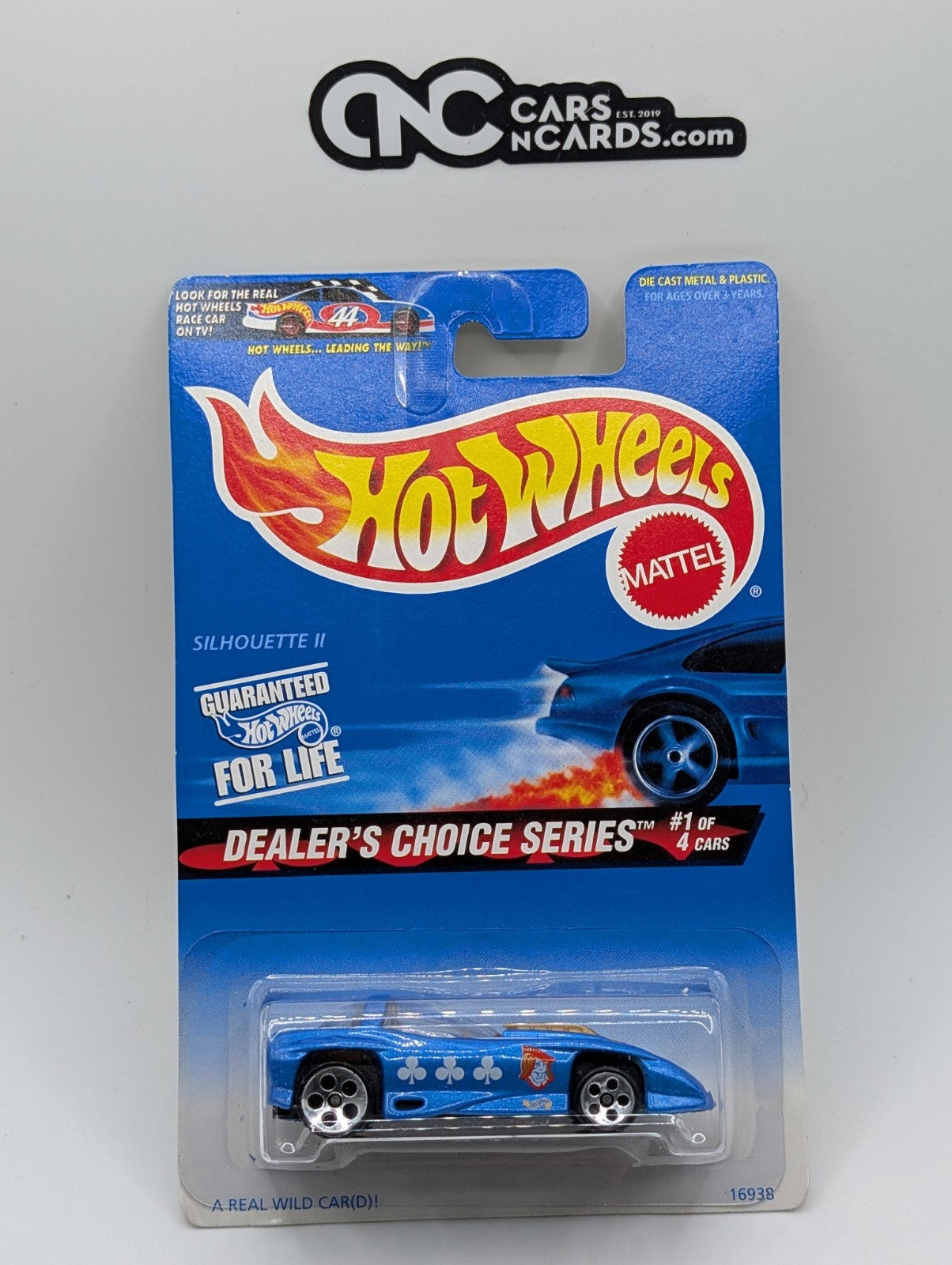 1997 Hot Wheels Dealer's Choice 1/4 Silhouette II Blue 16938 (Soft Corners)