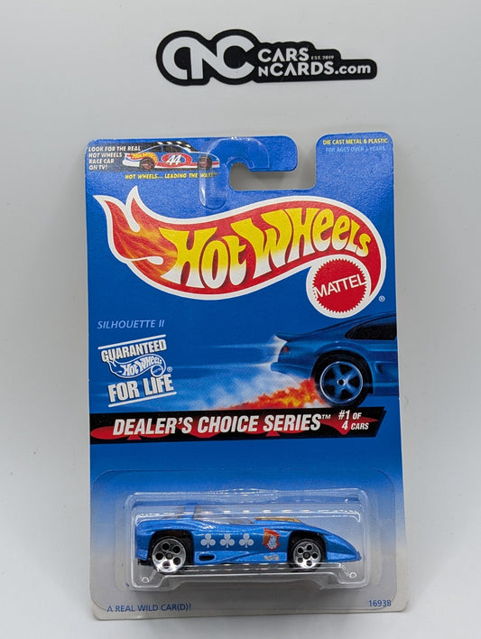 1997 Hot Wheels Dealer's Choice 1/4 Silhouette II Blue 16938 (Soft Corners)