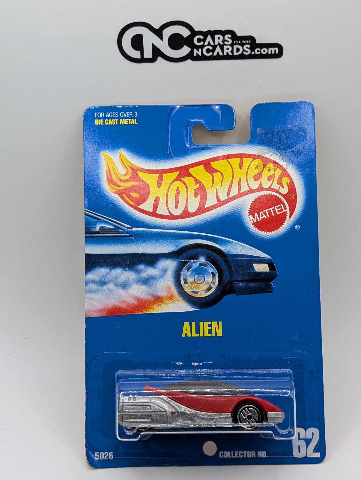 1988 Hot Wheels Alien Red Collector #62 (Card Damage)