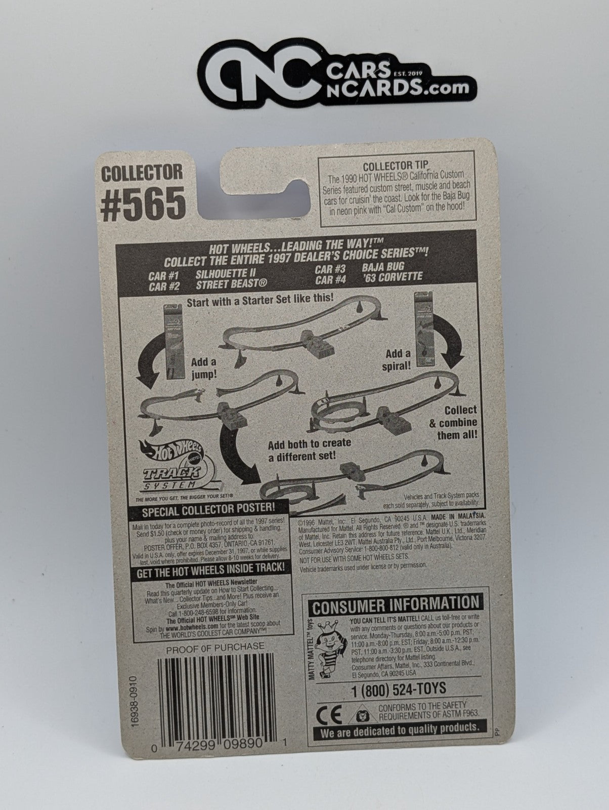 1997 Hot Wheels Dealer's Choice 1/4 Silhouette II Blue 16938 (Soft Corners)
