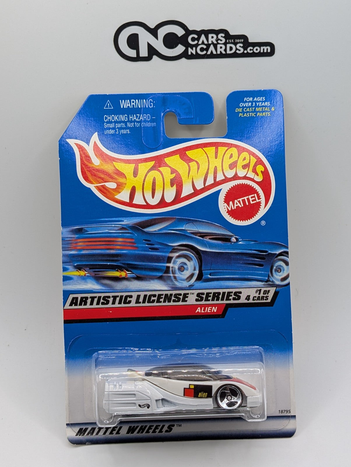 1998 Hot Wheels Artistic License 1/4 Alien White (Soft Corners)