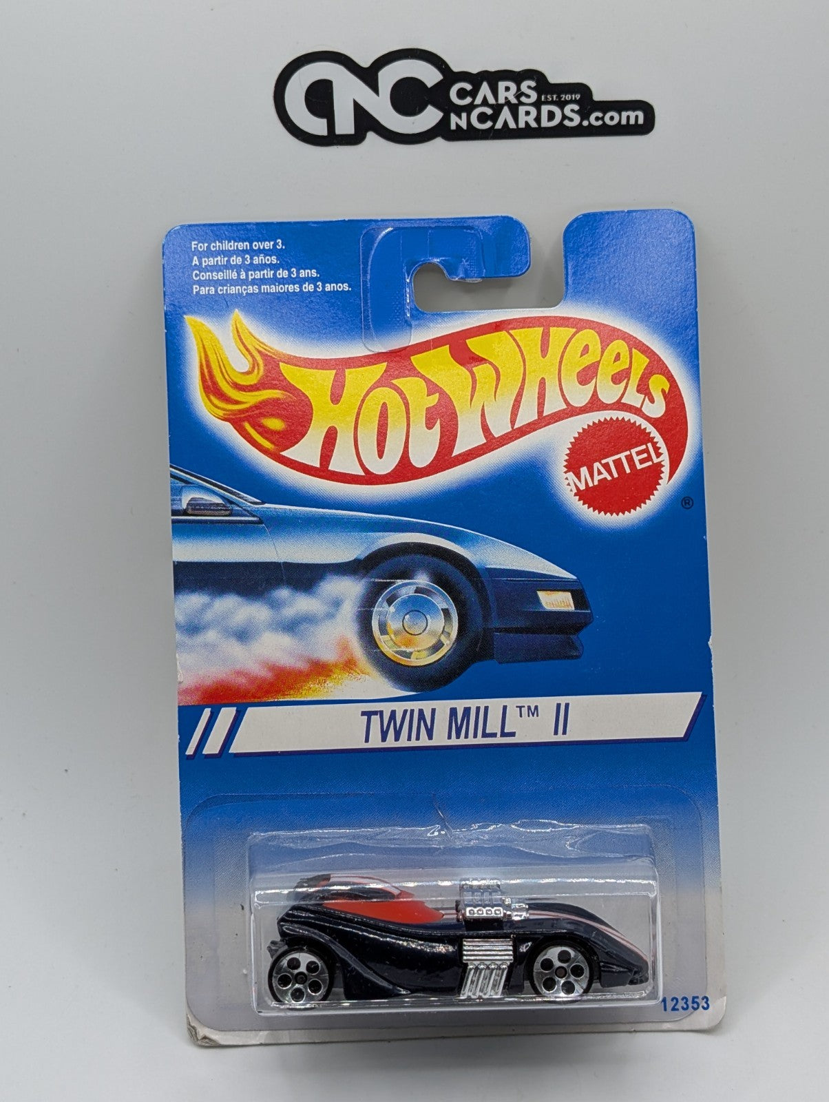 1996 Hot Wheels Twin Mill II Black 12353 (Card Damage)