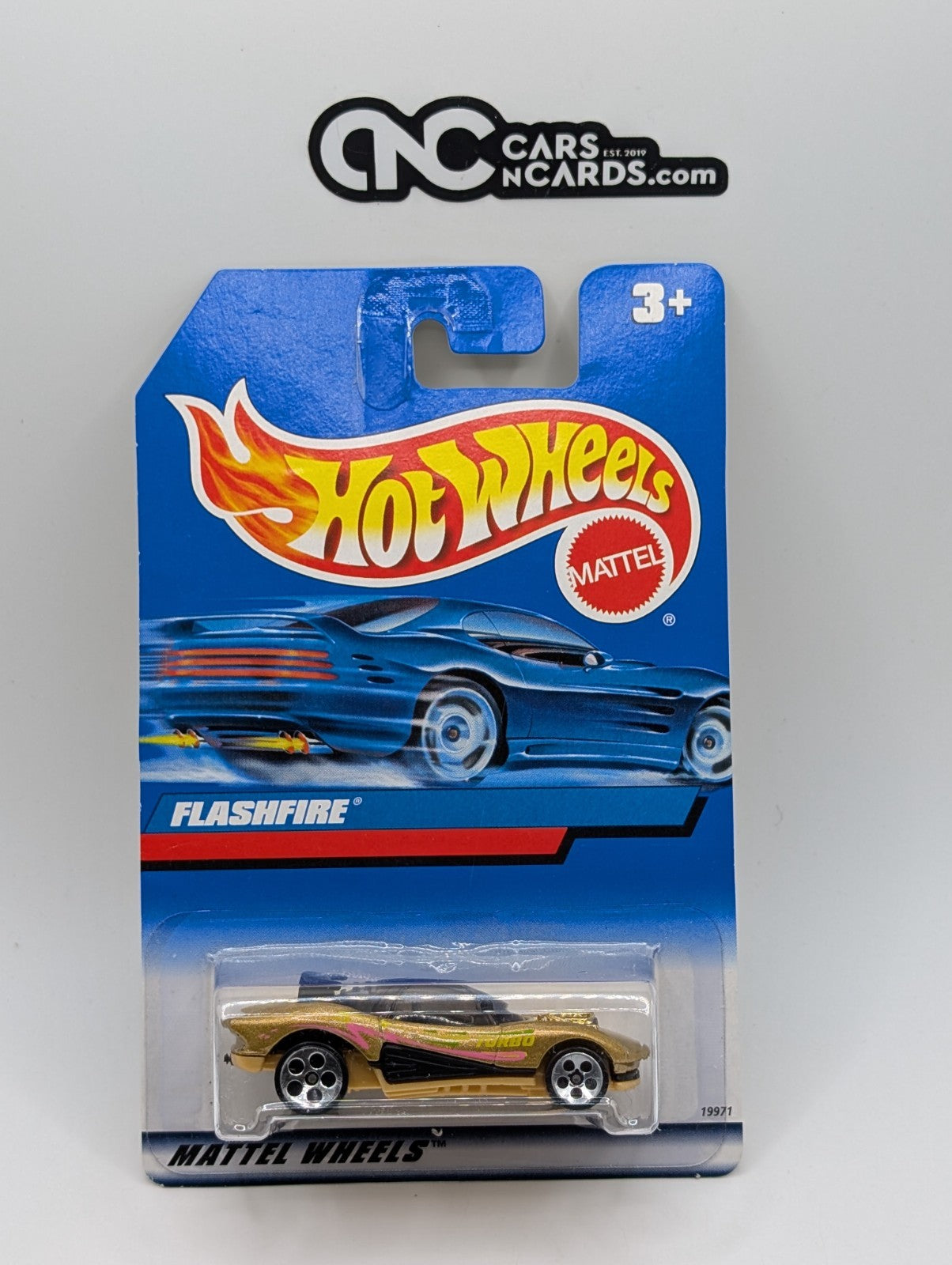 1998 Hot Wheels Flashfire Gold 19971 (Soft Corners)