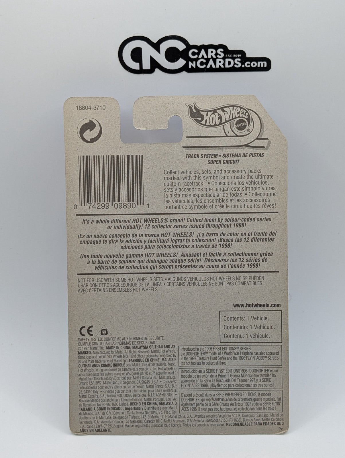 1999 Hot Wheels Flyin' Aces 2/4 Dogfighter Black 18804 (Soft Corners)