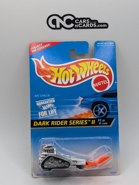1996 Hot Wheels Dark Rider II Big Chill Silver 15243 (Card Damage)