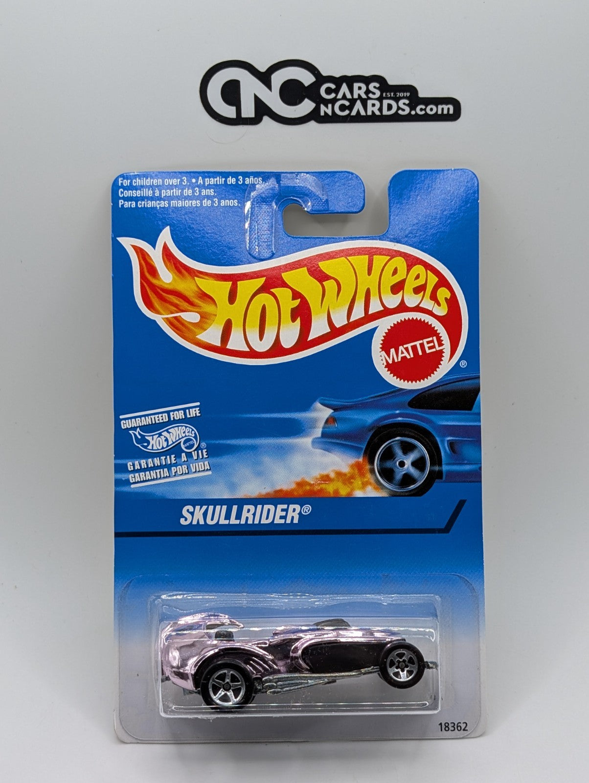 1997 Hot Wheels Skullrider Pink Chrome 18362 (Soft Corners)