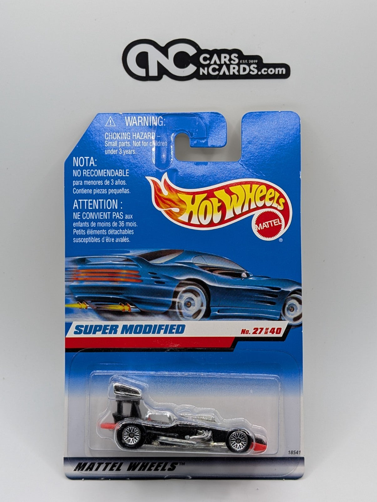 1998 Hot Wheels First Editions 27/40 Super Modified Black 18541 (Card Damage)
