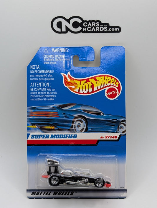 1998 Hot Wheels First Editions 27/40 Super Modified Black 18541 (Card Damage)