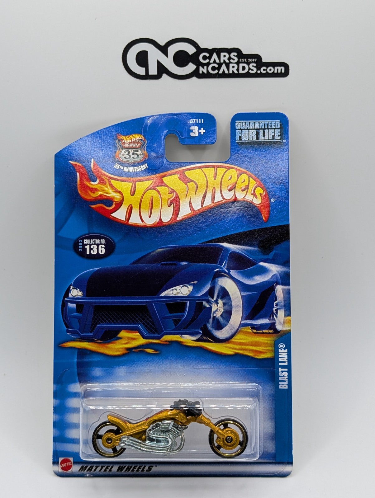 2003 Hot Wheels Blast Lane Gold #136 (Soft Corners)