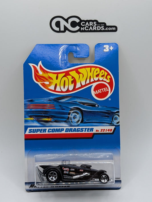 1998 Hot Wheels First Editions 22/40 Super Comp Dragster Black (Soft Corners)