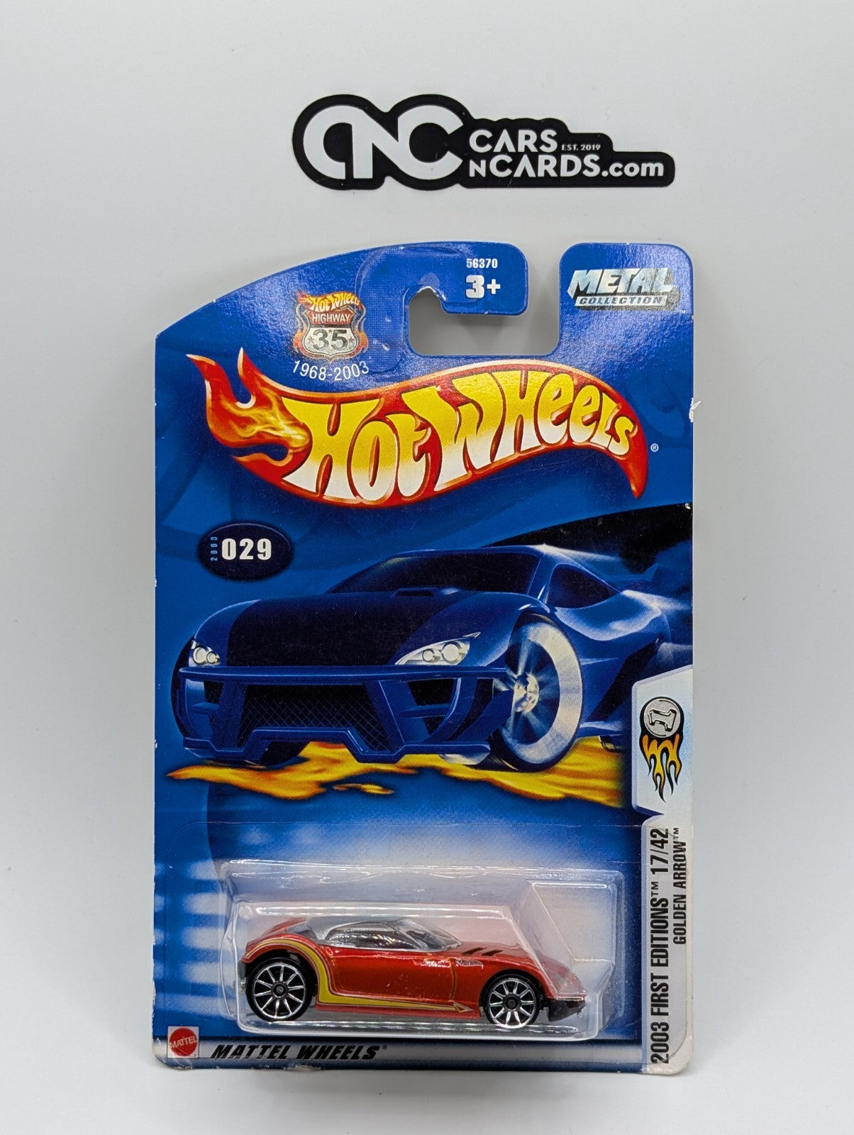 2003 Hot Wheels First Editions 17/42 Golden Arrow Orange (Damaged)