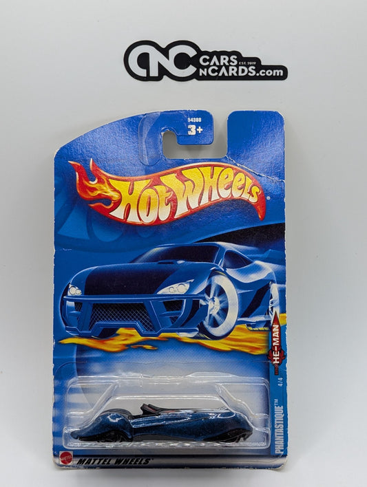2002 Hot Wheels MOTU 4/4 Phantastique Blue (Card Damage)